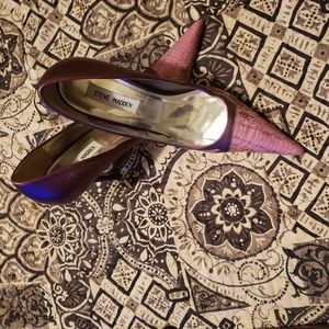 Purple Snake Skin Heels